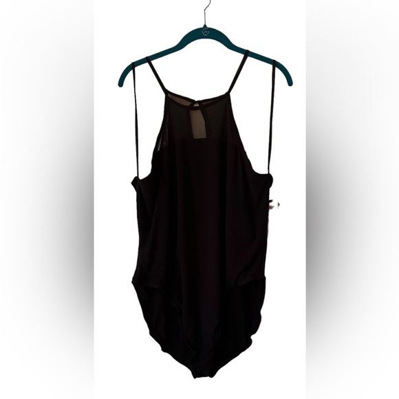 jcpenney Other - Curves by J.C. Penny Black Mesh Illusion‎ Bodysuit Black Size XL NWT